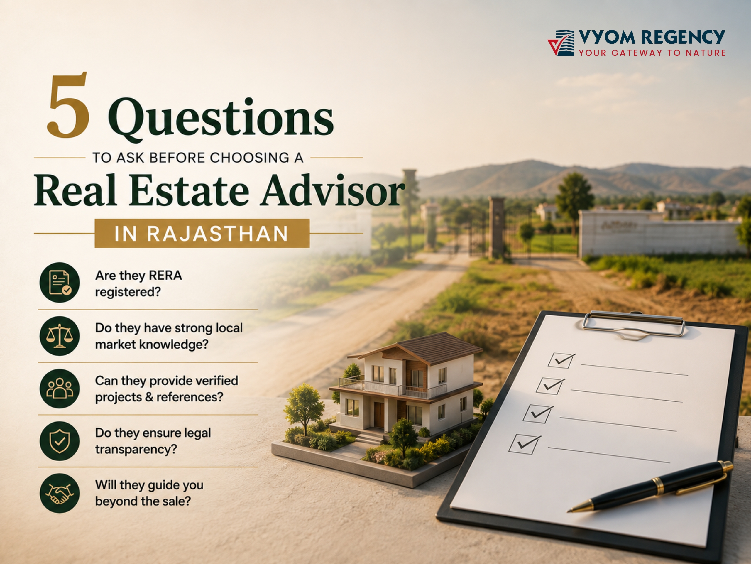 5 Questions to Ask Before Choosing a Real Estate Advisor in Rajasthan